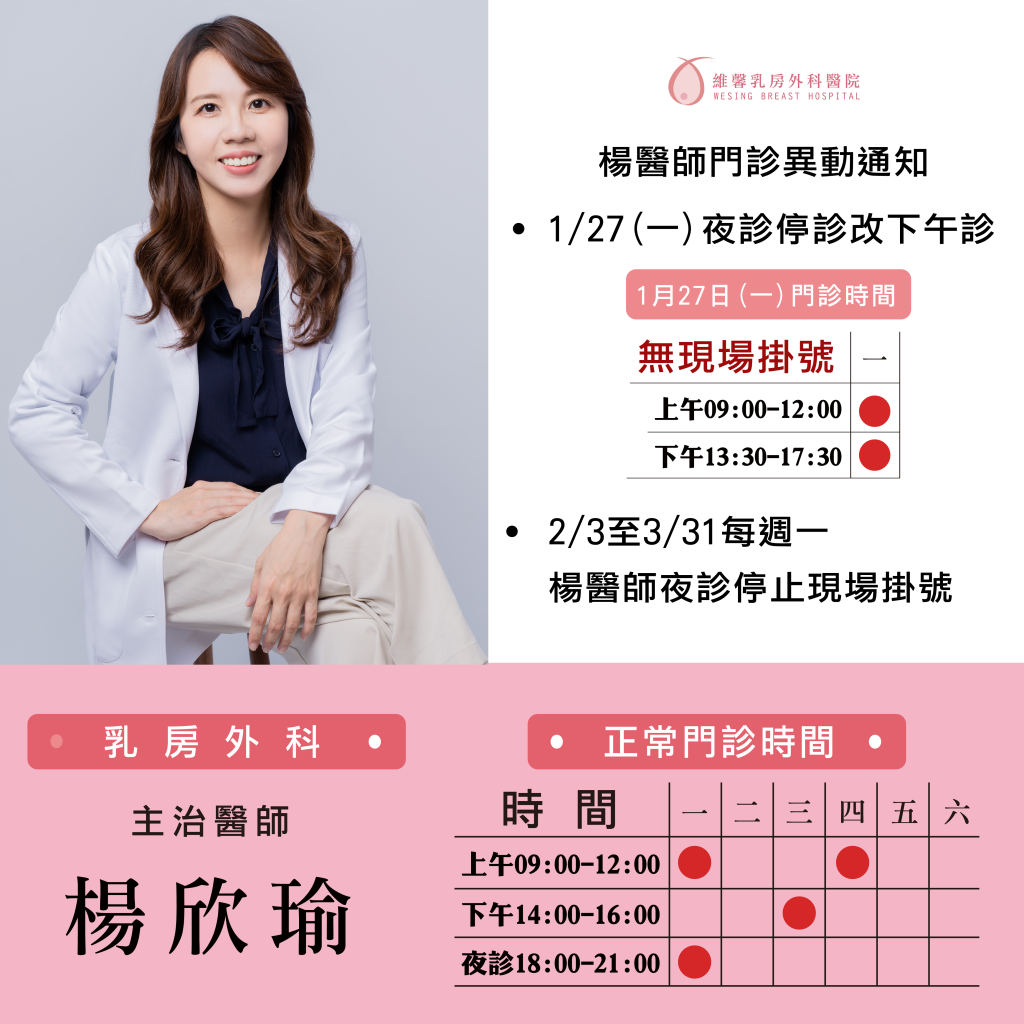楊醫師門診異動通知 2 楊醫師門診異動通知